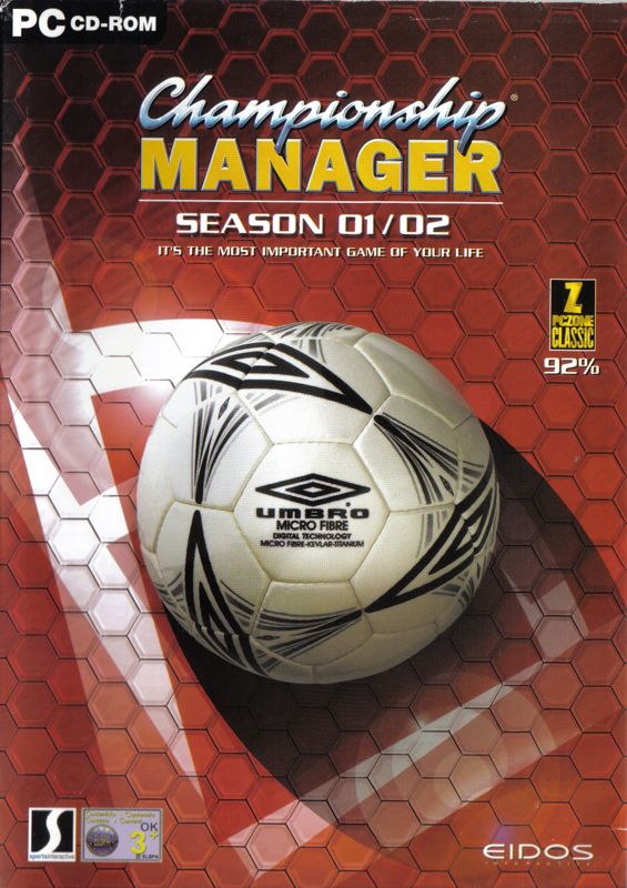 Championship Manager: Season 01/02 box art for Xbox